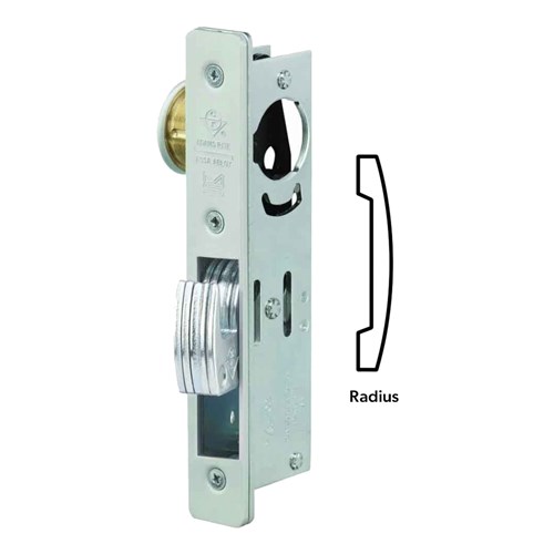 Adams Rite MS1850S-350-628 Hookbolt Deadlock, Flat Faceplate, 1-1/8" Backset, Non-Handed, Less Strike, Clear Anodized