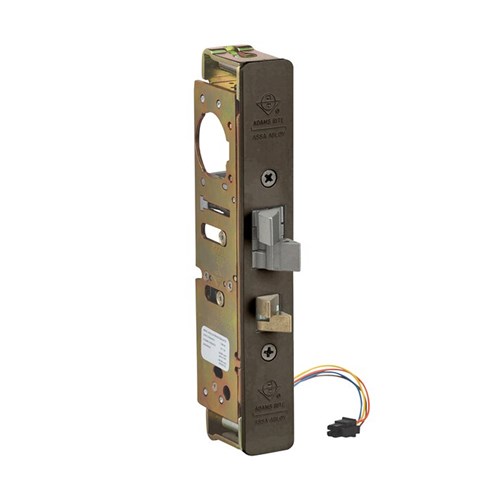 Adams Rite 4300-30-201-313 Steel Hawk Electrified Deadlatch, 1-1/8" Backset, Mortised 4-5/8", Standard Jamb, Dark Bronze