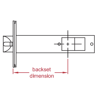 ABH 68050 32D Hospital Cylindrical Latch, 5" Backset, Satin Stainless Steel