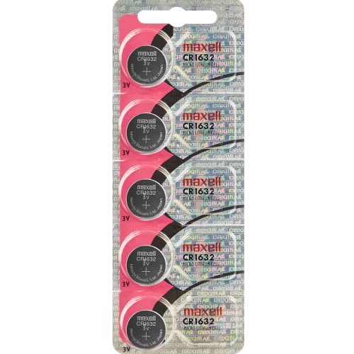 Maxell CR1632 Lithium 3V Battery Pack (5/pack)