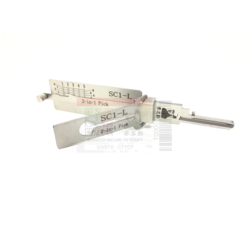 Original Lishi 2-in-1 SC1-L-AG Schlage SC1-L (Reverse Handing) Pick and Decoder - Anti Glare