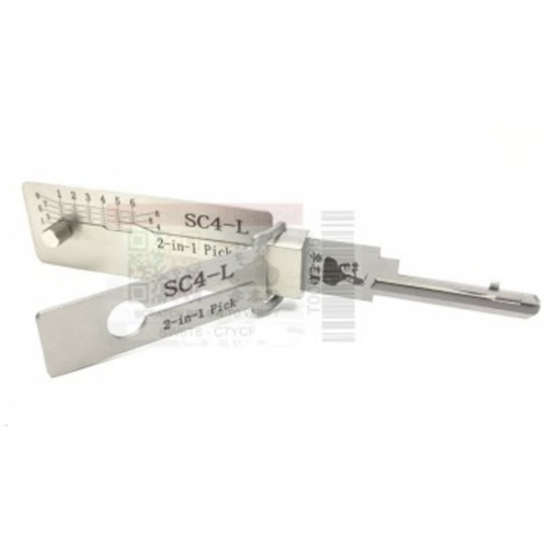 Original Lishi 2-in-1 SC4-LFIC-L Schlage SC4 Reverse 2-in-1 Pick and Decoder - Anti Glare