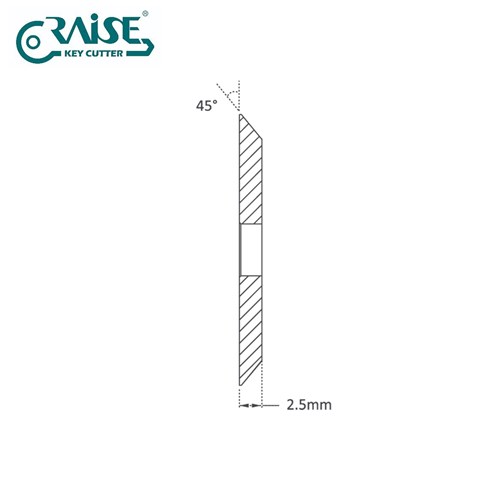 RAISE 60.3MM SOLID CARBIDE (90°) ANGLE MILLING CUTTER FOR HPC- REPLACES: CW-1011C