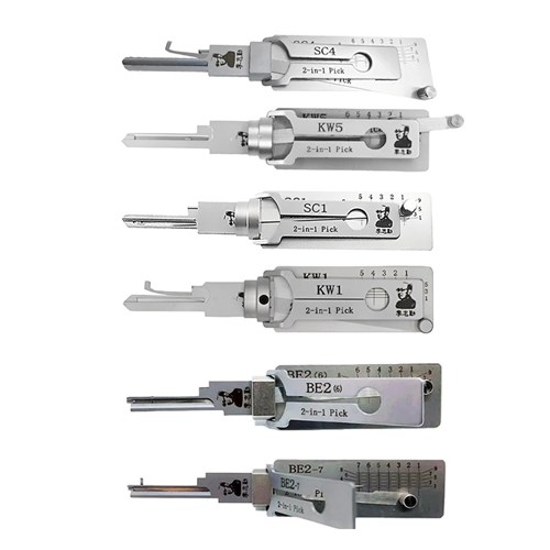 LISHI Residential 2-in-1 Pick & Decoder Bundle #2 (KW1, W5/KW10, SC1, SC4, BE2-6, BE2-7)