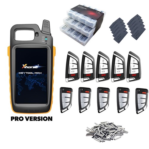 Xhorse Key Tool MAX Bundle #1 (Key Tool Max, GT Universal Flip Blade Set, Universal Flip Key Roll Pins, Xhorse Super Chip, XSKF20EN Smart Key, XEKF20EN Flip Key)