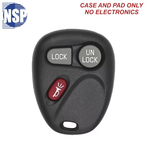 NSP GM 1XT/1BT 3-BTN REMOTE SHELL - L,U,P