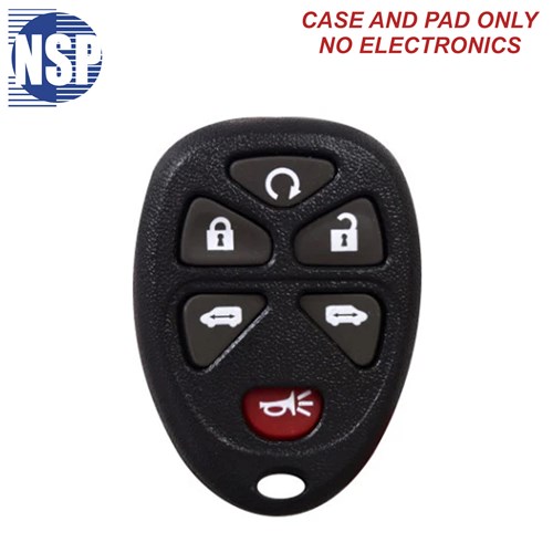 NSP GM KOBGT04A 6-BTN REMOTE SHELL - L,U,P,SD,SD,RS