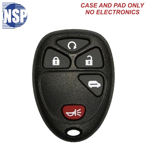 NSP GM KOBGT04A 5-BTN REMOTE SHELL - L,U,P,SD,RS