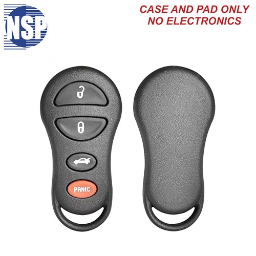 NSP CHRYSLER GQ4 4-BTN REMOTE SHELL - L,U,P,T