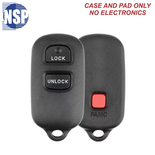 NSP TOYOTA HYQ 3-BTN REMOTE SHELL - L,U,P