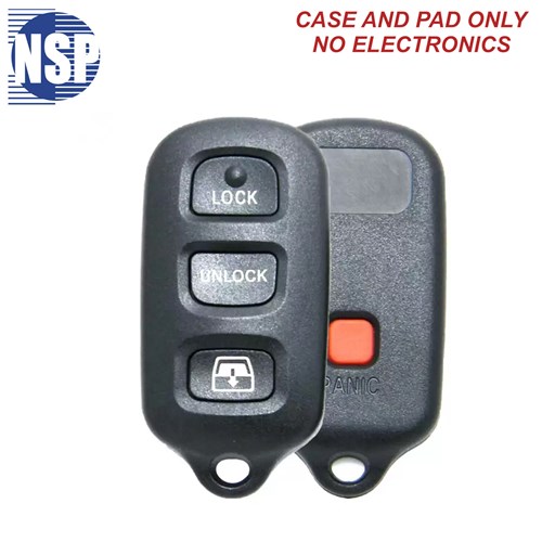 NSP TOYOTA HYQ 4-BTN REMOTE SHELL - L,U,P,PW