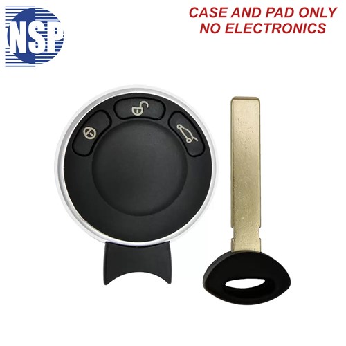 NSP MINI IYZKEYR5602 3-BTN SMART KEY SHELL WITH E-KEY/NO BATTERY DOOR - L,U,T