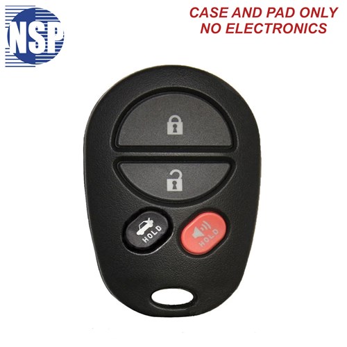 NSP TOYOTA GQ4VT20T 4-BTN REMOTE SHELL - L,U,P,T