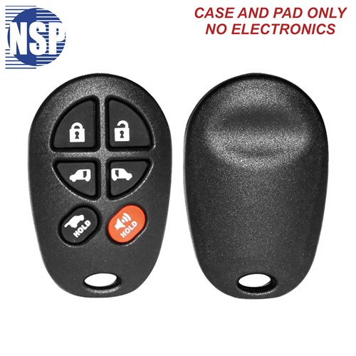 NSP TOYOTA GQ4VT20T 6-BTN REMOTE SHELL - L,U,P,SD,SD,H