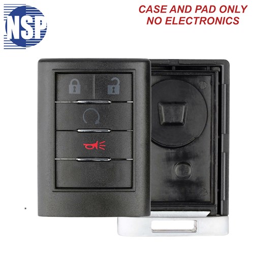 NSP CADILLAC OUC 4-BTN REMOTE SHELL - L,U,P,RS