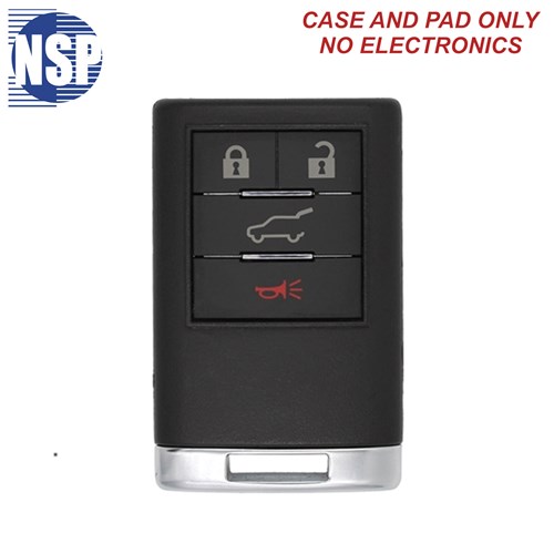 NSP CADILLAC OUC 4-BTN REMOTE SHELL - L,U,P,H