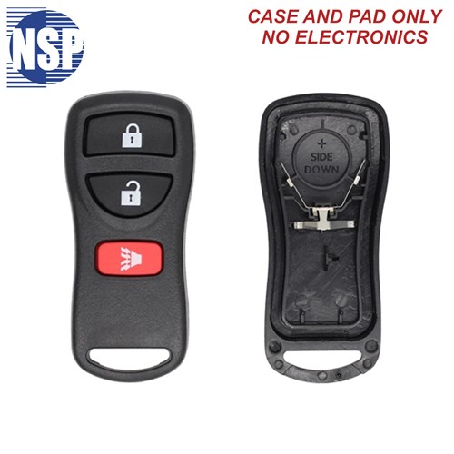 NSP NISSAN CWTW 3-BTN REMOTE SHELL - L,U,P