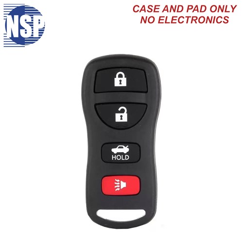 NSP NISSAN/INFINITI KBRASTU15 4-BTN REMOTE SHELL - L,U,P,T