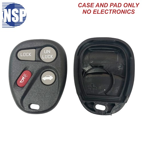 NSP GM ABO1502T 4-BTN REMOTE SHELL - L,U,P,T