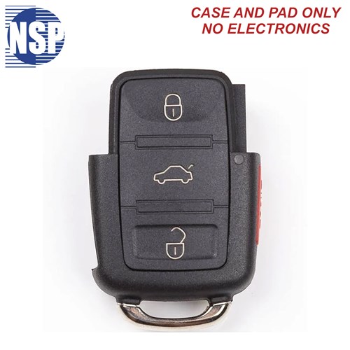 NSP VOLKSWAGEN 3-BTN REMOTE SHELL - L,U,P