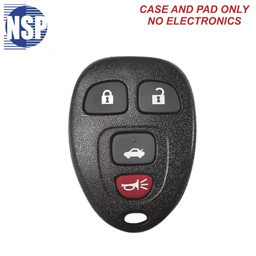 NSP GM KOBGT04A 4-BTN REMOTE SHELL - L,U,P,T