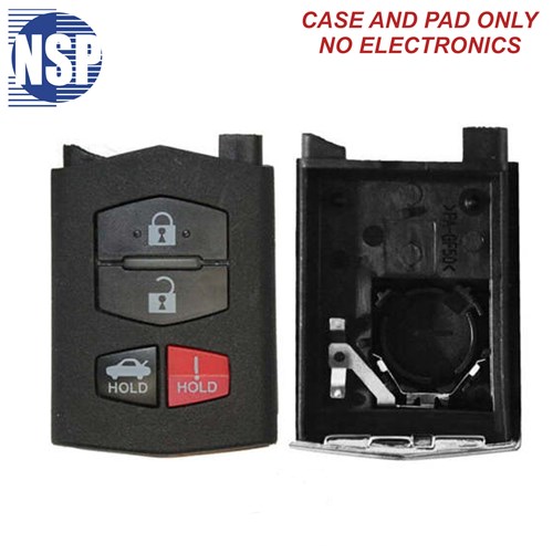 NSP MAZDA BGBX 4-BTN FLIP KEY SHELL REMOTE PORTION ONLY - L,U,P,T