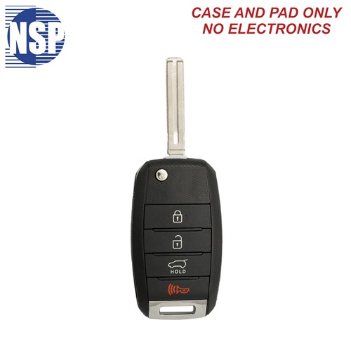 NSP KIA 3F05/1306-TFL 4-BTN FLIP KEY SHELL WITH KK10 BLADE - L,U,P,H