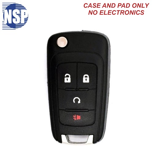 NSP GM AVL 4-BTN FLIP KEY SHELL WITH BLADE - L,U,P,RS