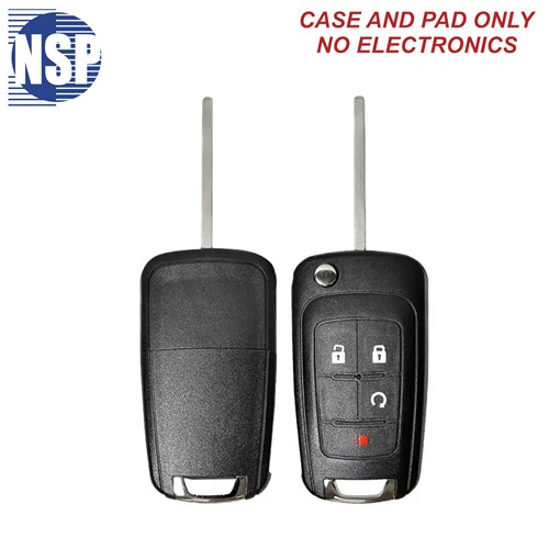 NSP GM OHT 4-BTN FLIP KEY SHELL WITH BLADE - L,U,P,RS