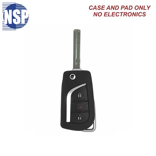 NSP TOYOTA FLIP KEY SHELL 3BTN - 136-3560