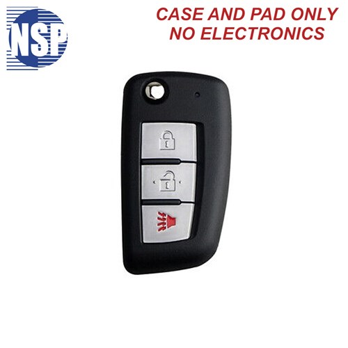 NSP NISSAN 3-BTN FLIP KEY SHELL - L,U,P