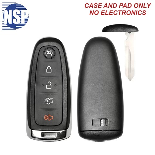 NSP FORD/LINCOLN M3N5WY8610 5-BTN SMART KEY SHELL WITH E-KEY - L,U,P,T,RS