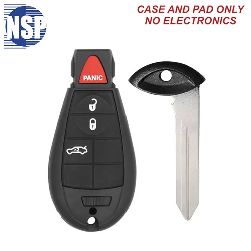 NSP CHRYSLER IYZ-C01C 4-BTN FOBIK SHELL WITH E-KEY - L,U,P,T