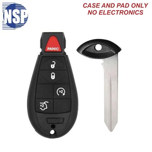 NSP CHRYSLER IYZ-C01C 5-BTN FOBIK SHELL WITH E-KEY - L,U,P,RH,RS