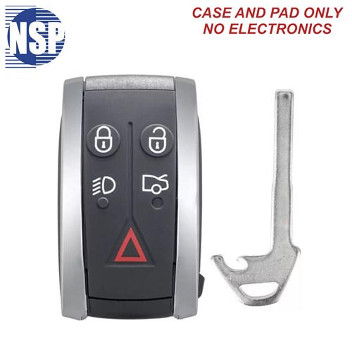 NSP JAGUAR KR55WK49244 5-BTN SMART KEY SHELL WITH HU101 E-KEY - L,U,P,T,LIGHT