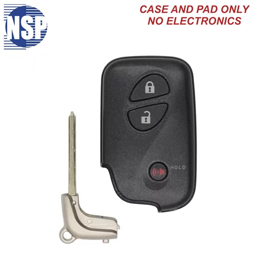 NSP LEXUS AAB/ACX 3-BTN SMART KEY SHELL WITH E-KEY - L,U,P