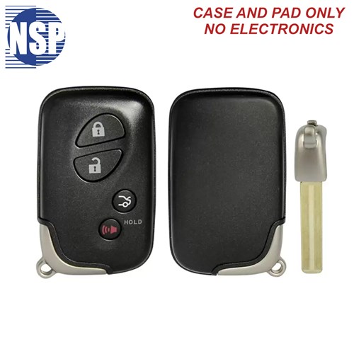 NSP LEXUS AAB/ACX 4-BTN SMART KEY SHELL WITH E-KEY - L,U,P,T