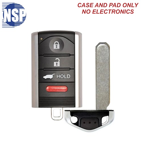 NSP ACURA KR5/M3N 4-BTN SMART KEY SHELL WITH E-KEY - L,U,P,H