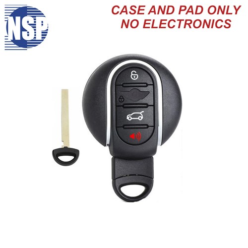 NSP MINI NBG 4-BTN SMART KEY SHELL WITH E-KEY - L,U,P,T