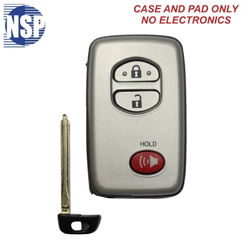 NSP TOYOTA AAB/ACX 3-BTN SMART KEY SHELL WITH E-KEY - L,U,P