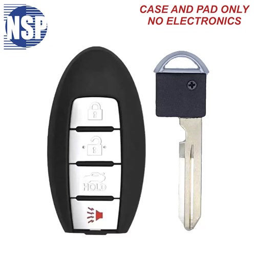 NSP NISSAN U735 4-BTN SMART KEY SHELL WITH E-KEY - L,U,P,T