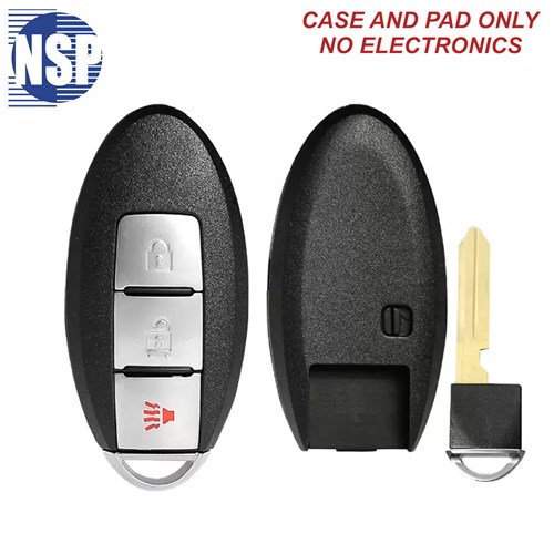 NSP NISSAN/INFINITI 49622 3-BTN SMART KEY SHELL WITH E-KEY - L,U,P