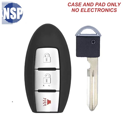 NSP NISSAN U729 3-BTN SMART KEY SHELL WITH E-KEY - L,U,P