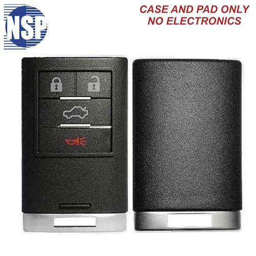 NSP CADILLAC M3N 4-BTN SMART KEY SHELL WITH E-KEY - L,U,P,T