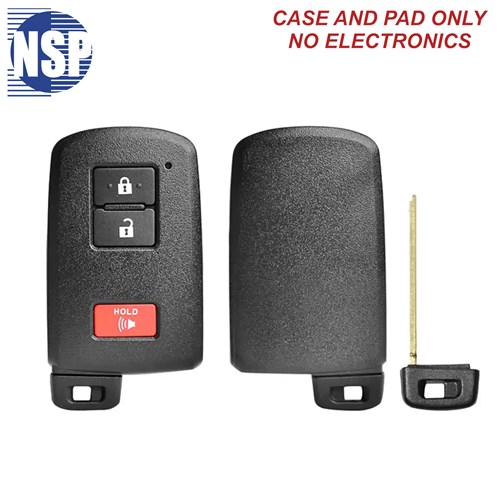 NSP TOYOTA HYQ14FBA 3-BTN SMART KEY SHELL WITH E-KEY - L,U,P