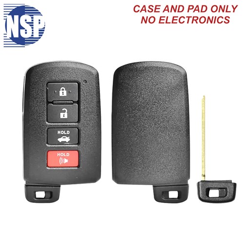 NSP TOYOTA HYQ14FBA 4-BTN SMART KEY SHELL WITH E-KEY - L,U,P,T