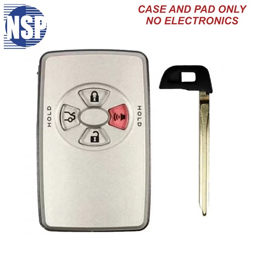 NSP TOYOTA HYQ14AAF 4-BTN SMART KEY SHELL WITH E-KEY - L,U,P,T