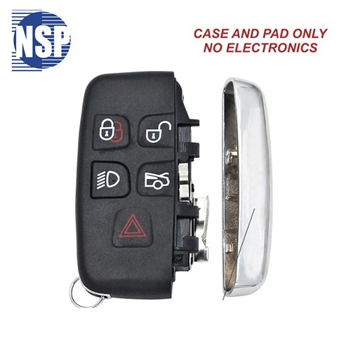 NSP JAGUAR/ROVER KOBJTF10A 4-BTN SMART KEY SHELL WITH HU101 E-KEY - L,U,P,T