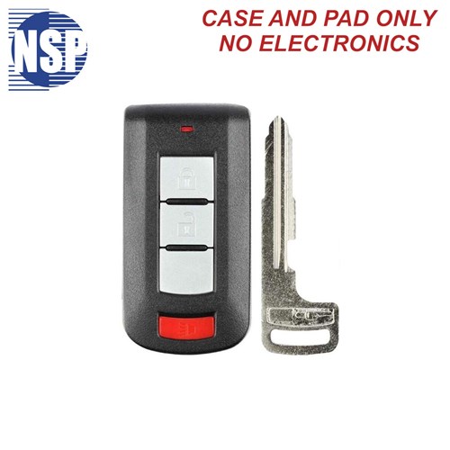 NSP MITSUBISHI OUC 3-BTN SMART KEY SHELL WITH E-KEY - L,U,P