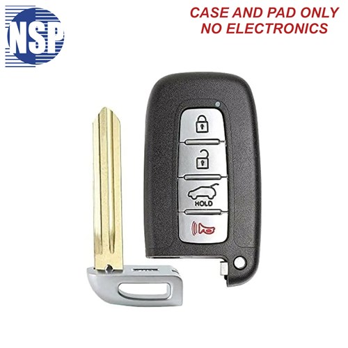 NSP HYUNDAI/KIA NA04 4-BTN SMART KEY SHELL WITH HY15 E-KEY - L,U,P,H